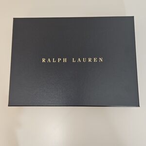 Ralph Lauren empty shirt box, navy blue and gold logo